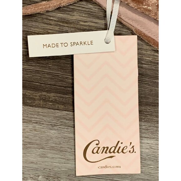 Candies True Mauve Pleated Halter Swing Dress Floral Print Keyhole Lined Size XL - Picture 9 of 16